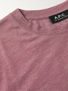 A.P.C. - Logo-Print Jersey T-Shirt - Burgundy