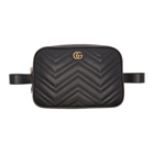 Gucci Black Quilted GG Marmont Belt Bag