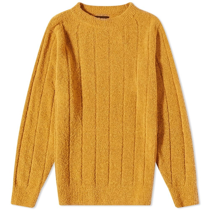 Photo: Howlin by Morrison Men's Howlin' Cortez Boucle Crew Knit in Ochre