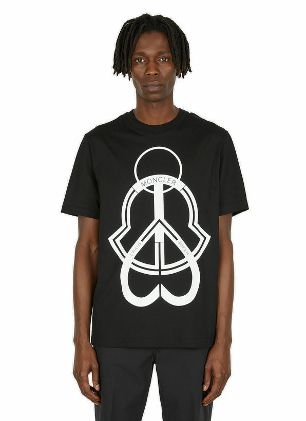 Photo: Logo Print T-Shirt in Black