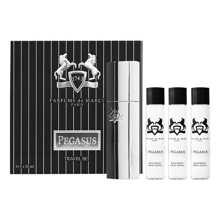 Photo: Parfums De Marly Pegasus 4 Pcs Set For Men: Case + 3 x 0.33 oz Eau De Parfum