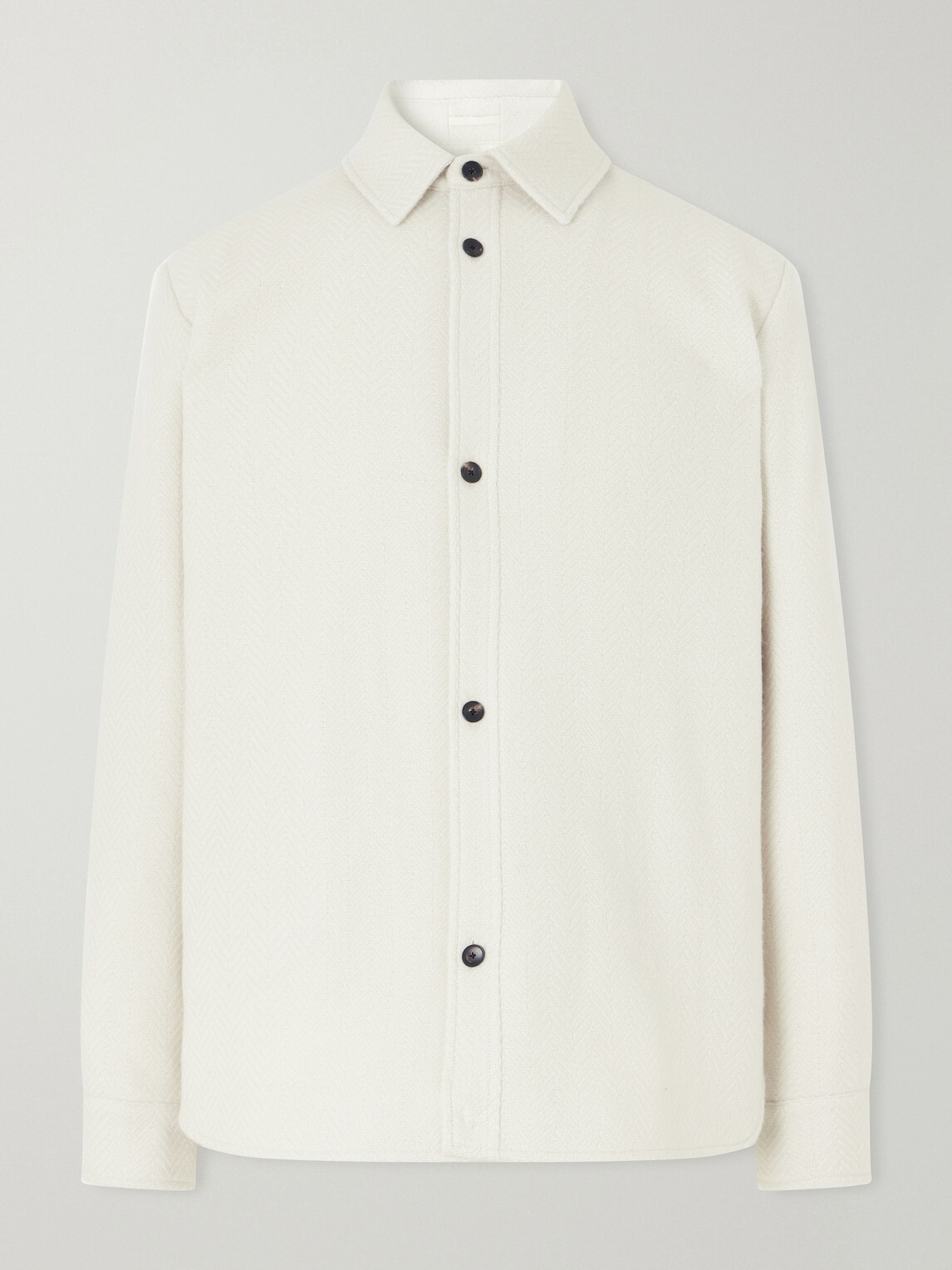 Mr P. - Herringbone Cashmere Overshirt - Neutrals