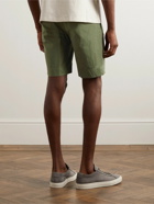 Incotex - Slim-Fit Stretch-Cotton Poplin Bermuda Shorts - Green