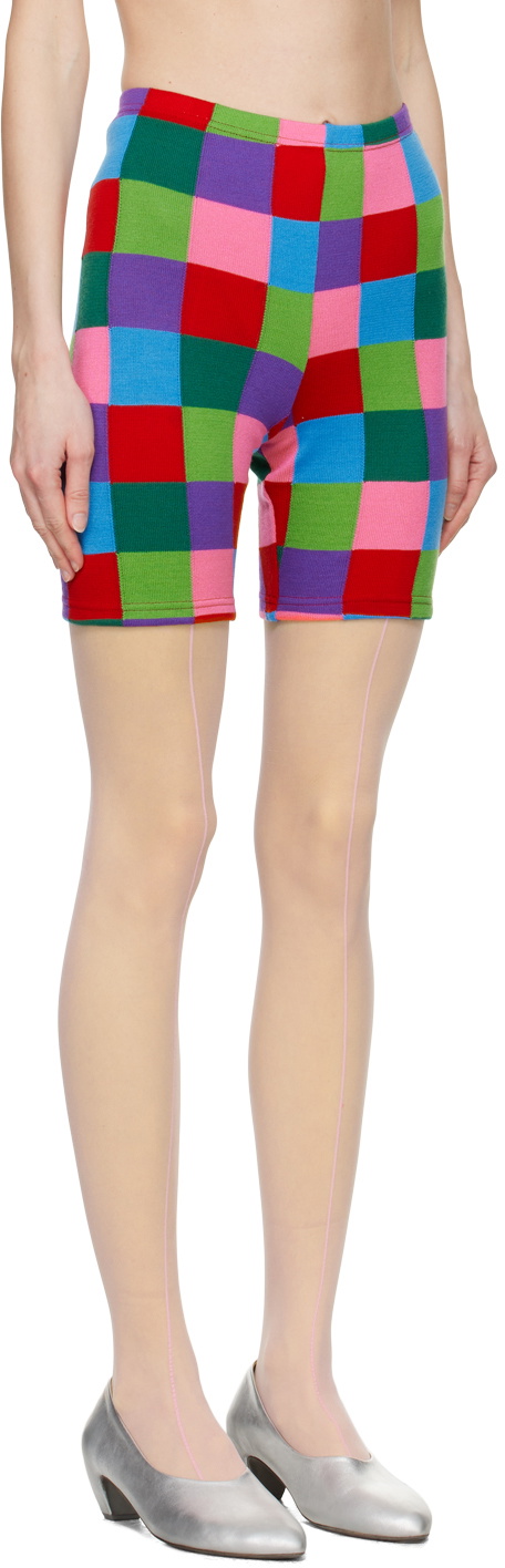 Comme des Garçons Multicolor Intarsia Shorts