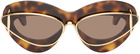 LOEWE Tortoiseshell Cateye Double Frame Sunglasses