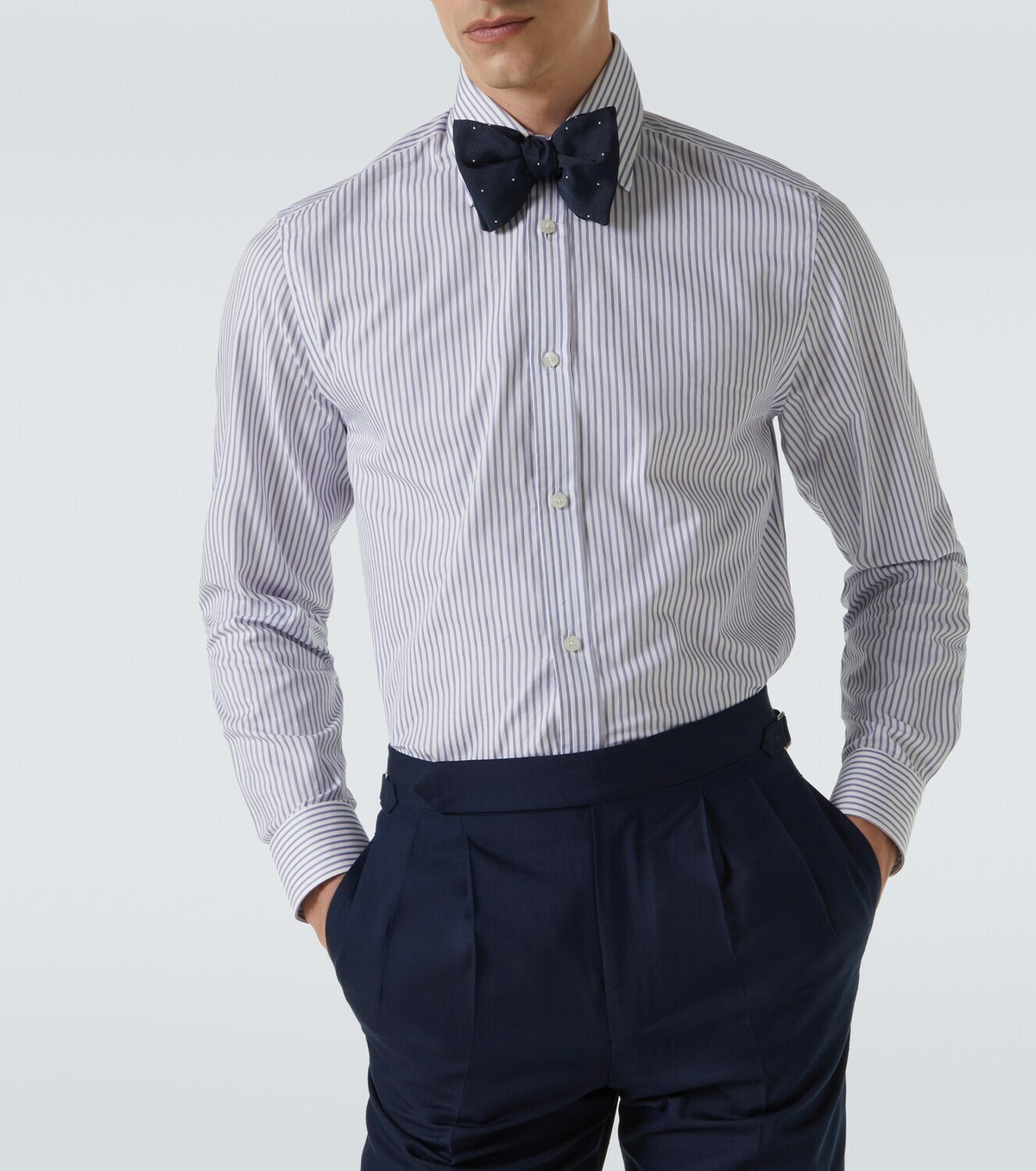 Dunhill Striped cotton and wool Oxford shirt