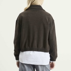mfpen Women's Cropped Covet Full Zip in Burned Black