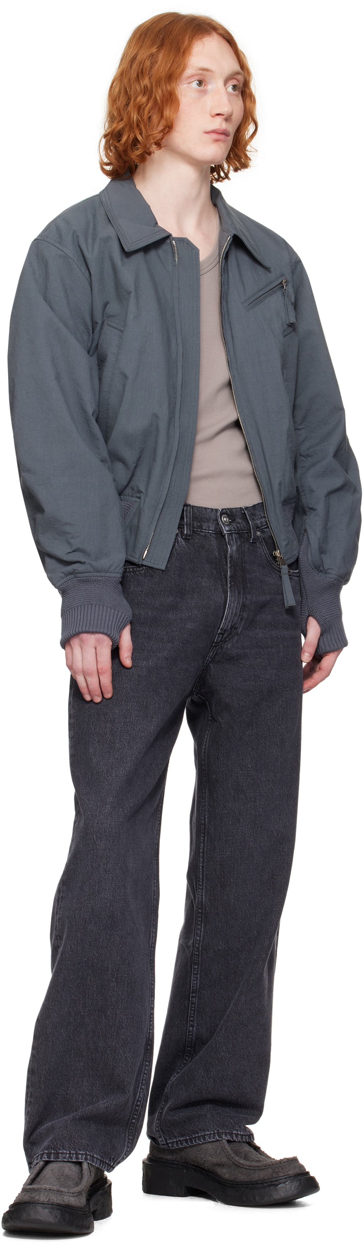 OUAT Gray Cotton Bomber Jacket