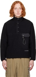 and wander Black Embroidered Sweatshirt