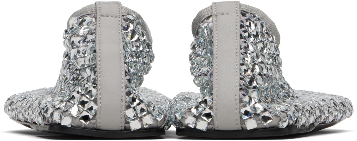 Christopher Esber Silver Minette Bezeled Flats