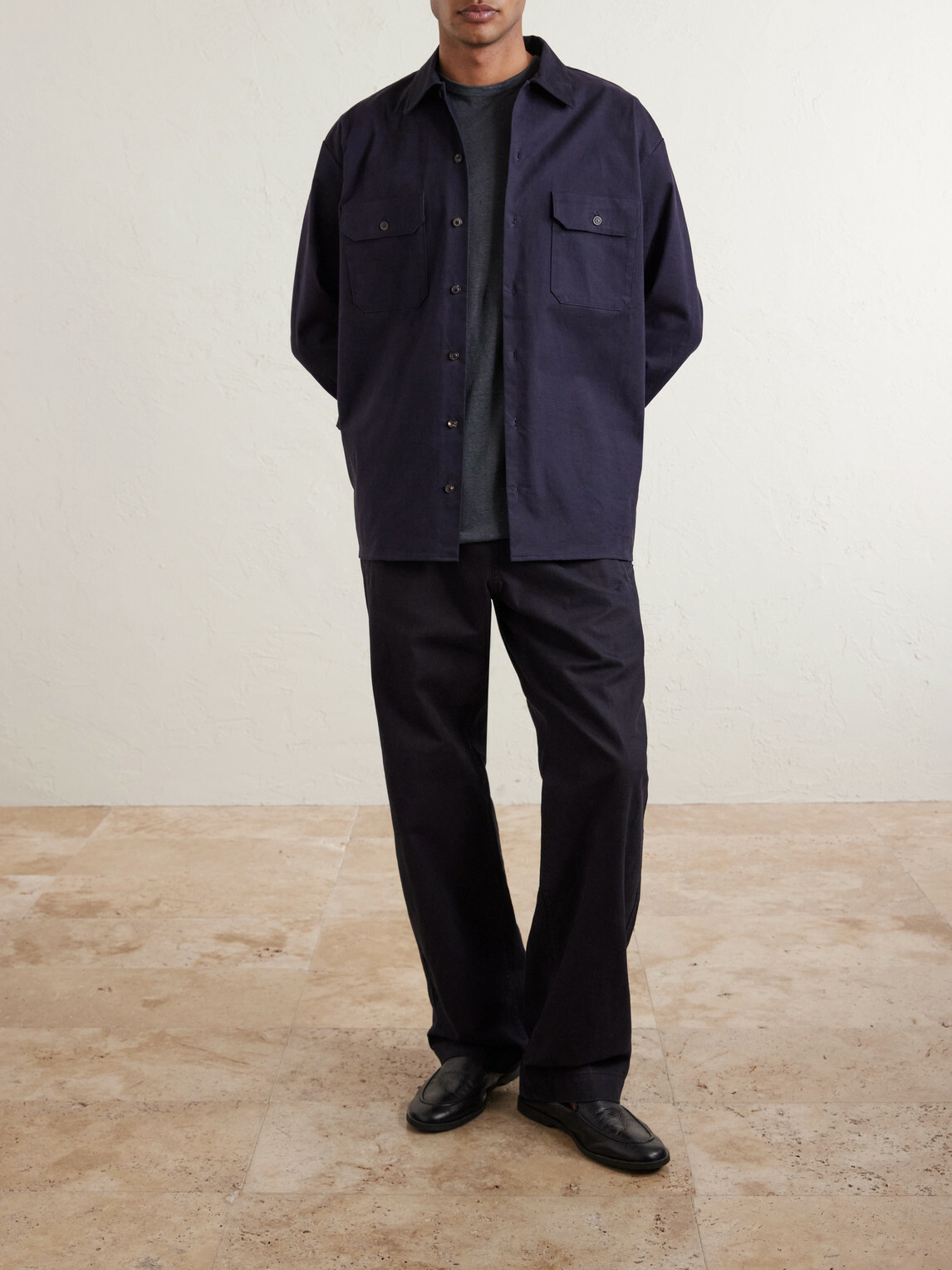 Hartford - Linen-Jersey T-Shirt - Gray