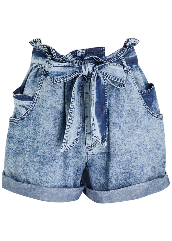 Photo: Isabel Marant étoile Pierine Belted Chambray Shorts Blue