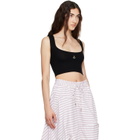 Vivienne Westwood Black Cropped Rib Tank Top