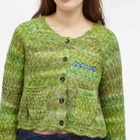 Brain Dead Women's Scalloped Cardigan in Green Multi