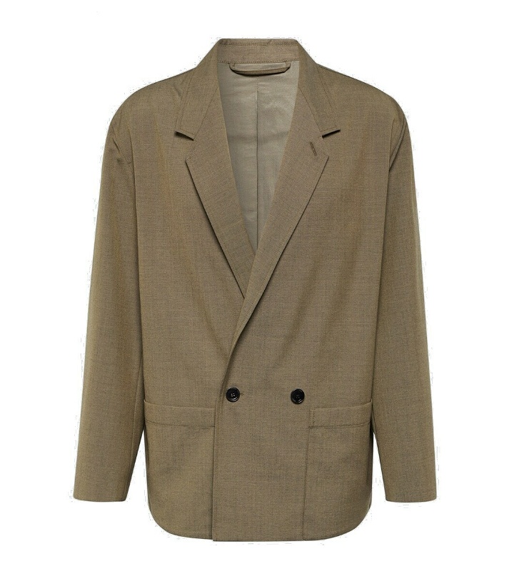 Photo: Lemaire Double-breasted mélange twill blazer