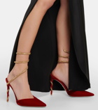 Rene Caovilla Cleo 105 velvet slingback pumps