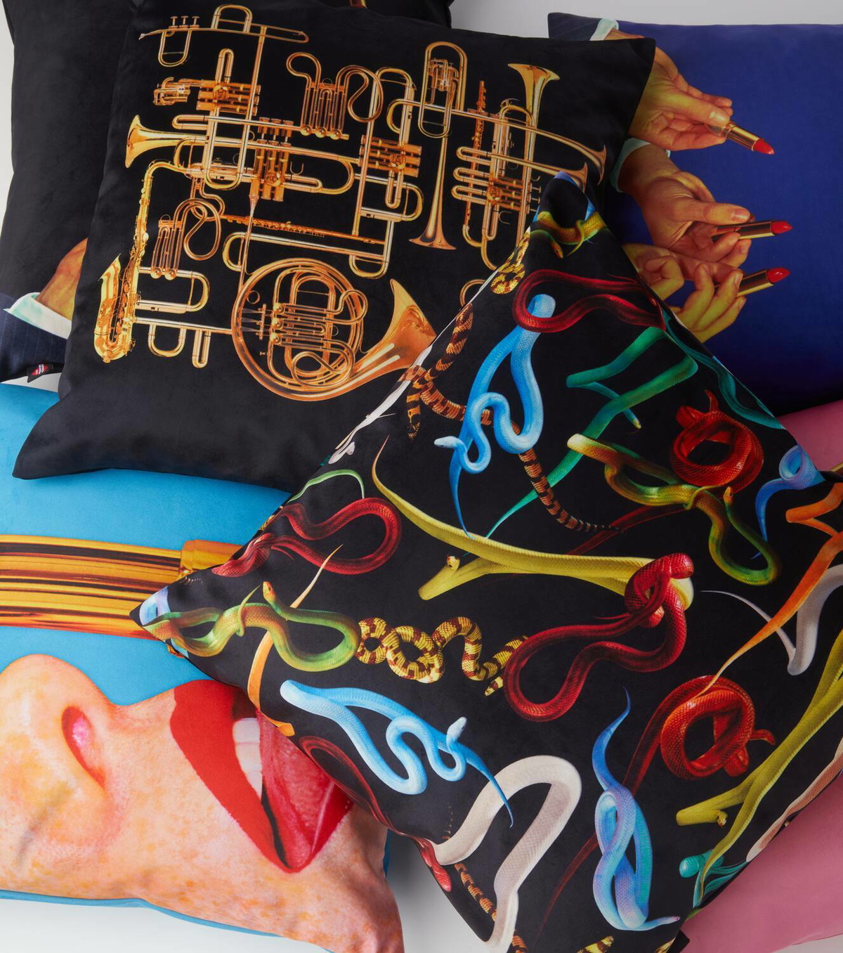 Seletti x Toiletpaper Snakes cushion