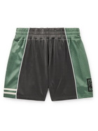 FENDI - Panelled Mesh and Jersey Shorts - Gray