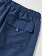 Burberry - Straight-Leg Long-Length Logo-Print Swim Shorts - Blue