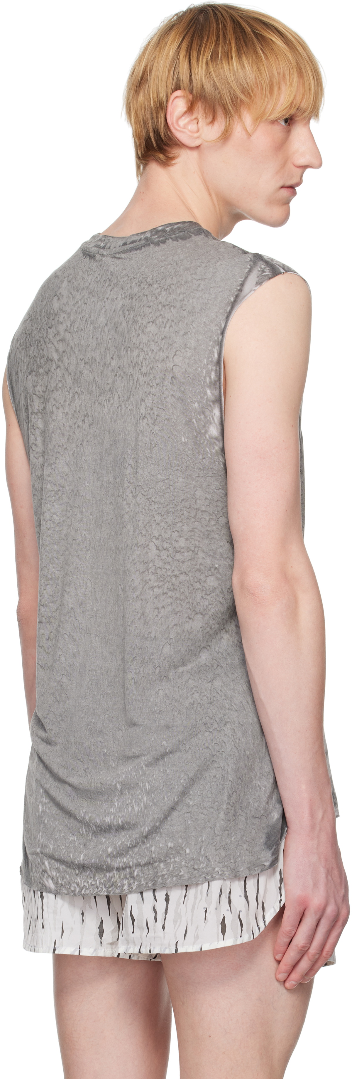 OVER OVER Gray Easy Collagenic Tank Top