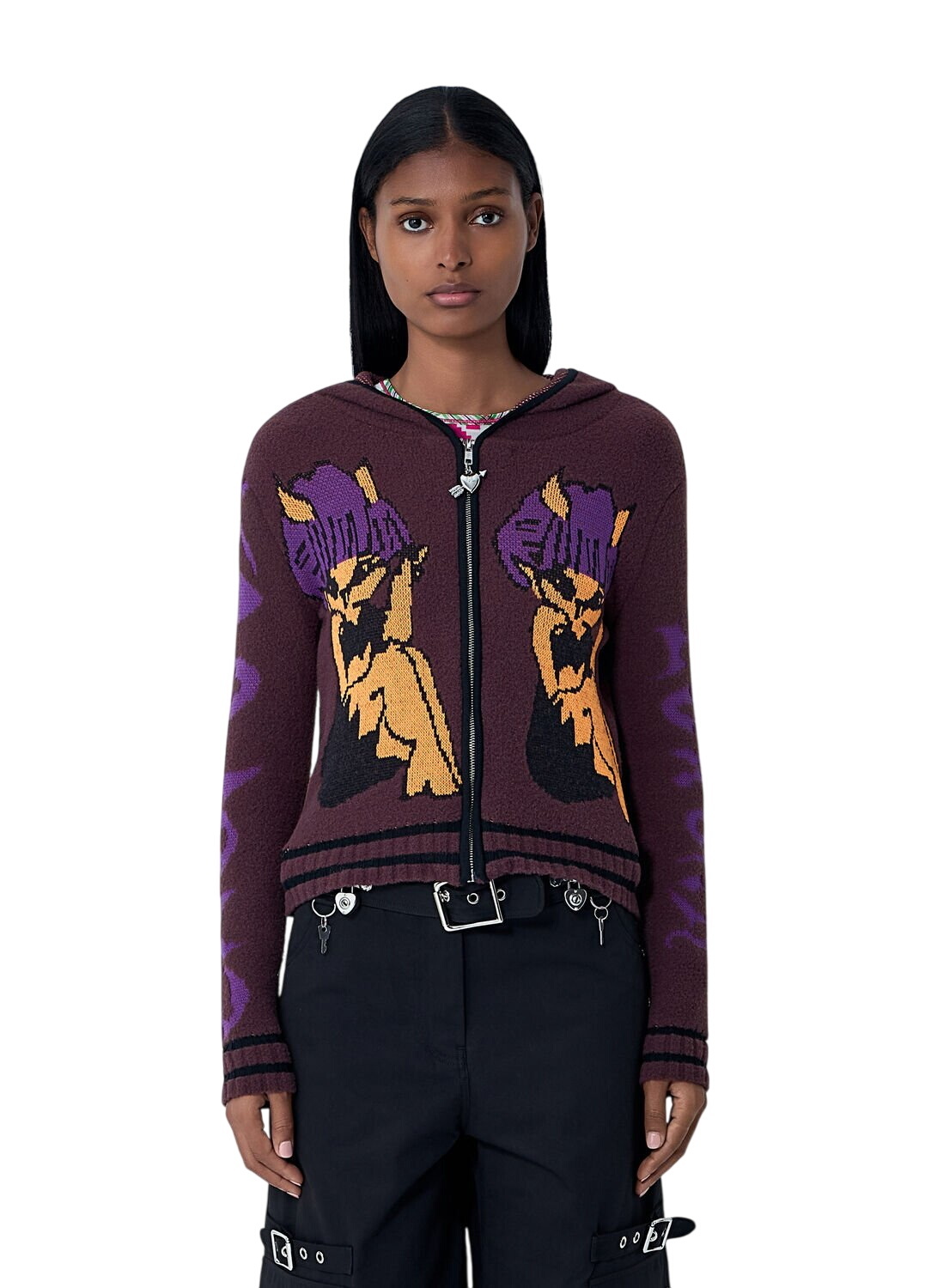 トップス CHOPOVA LOWENA Blue Knot Eye Hooded Knot Eye Hooded Cardigan – Chopova Lowena