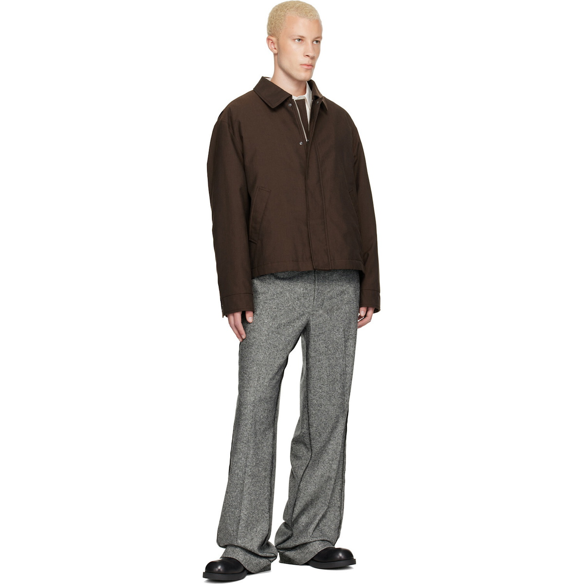 MM6 Maison Margiela Brown Insulated Cotton Wool Jacket