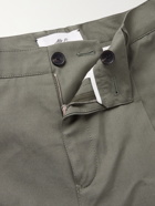 MR P. - Pleated Cotton-Twill Shorts - Green
