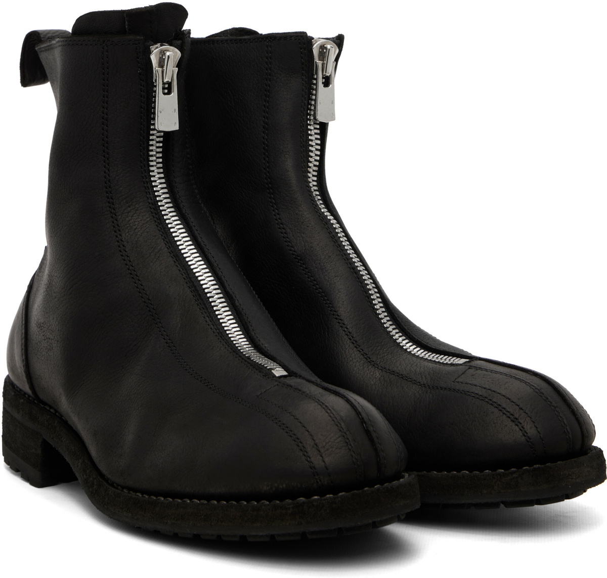 Guidi Black BOW02 Zip Up Boots