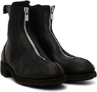 Guidi Black BOW02 Zip Up Boots