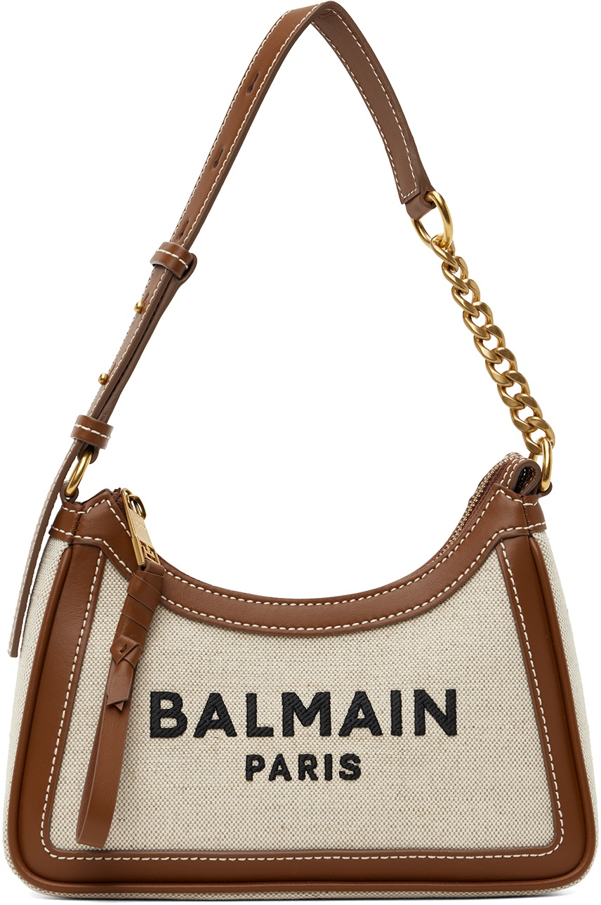 Balmain Brown & Beige B-Army Bag Balmain