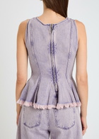 Marques' Almeida Panelled Denim Tank top Lilac