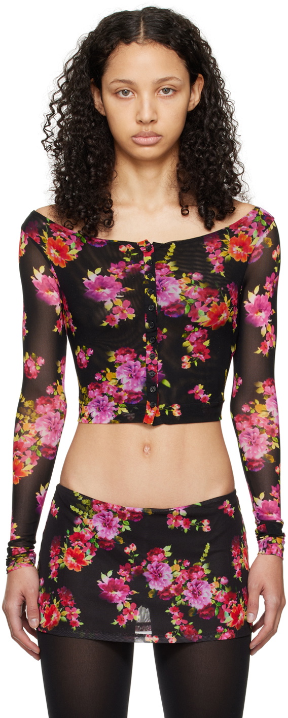 GUIZIO Black Sofia Top
