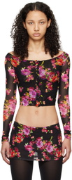 GUIZIO Black Sofia Top