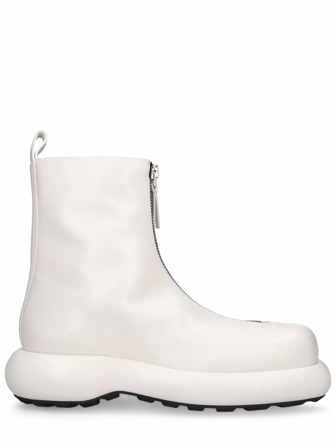 JIL SANDER - 40mm Leather Zip Ankle Boots Jil Sander