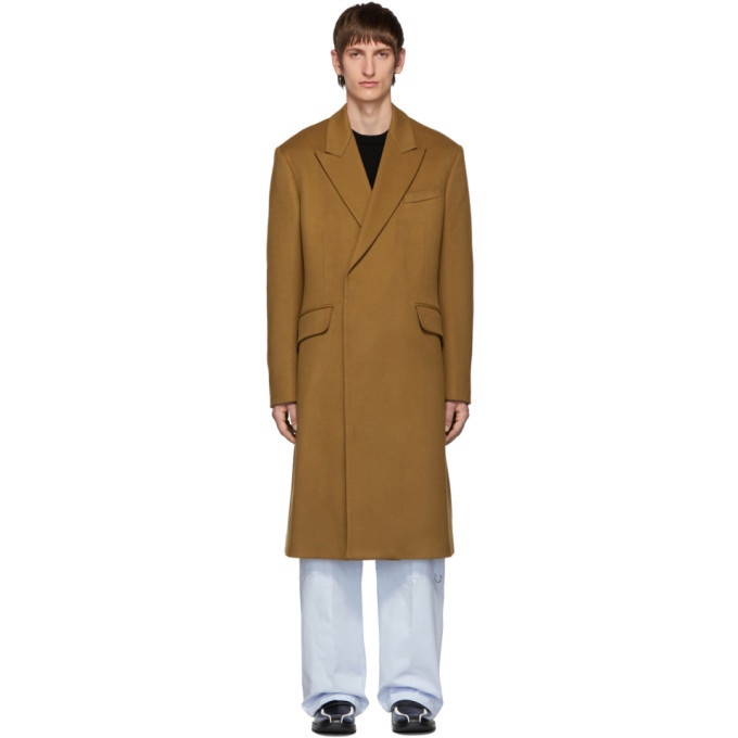 Photo: Raf Simons Brown Wool Double Breasted Coat
