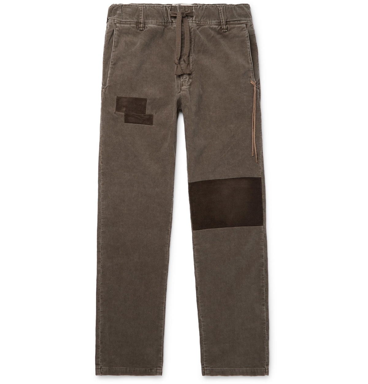 Remi Relief - Patchwork Cotton-Blend Corduroy Trousers - Brown