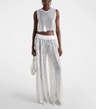 Norma Kamali Sequined crop top