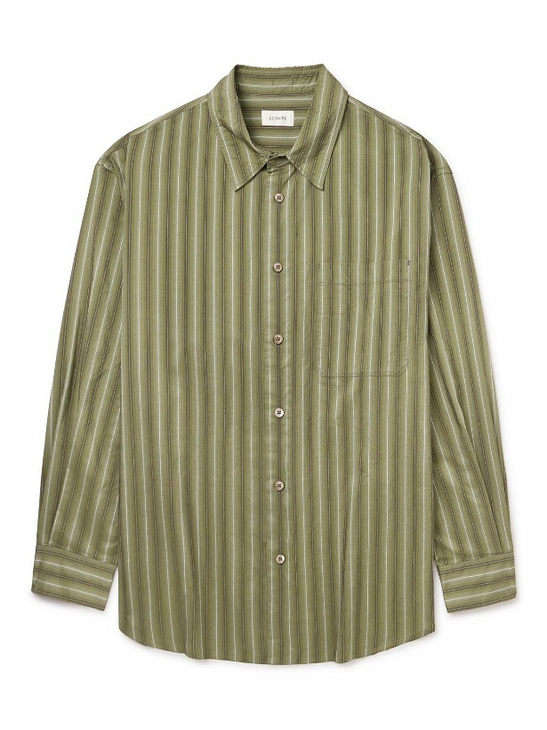 Photo: Lemaire - Striped Silk Shirt - Green