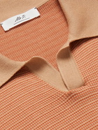 Mr P. - Striped Cotton Polo Shirt - Orange