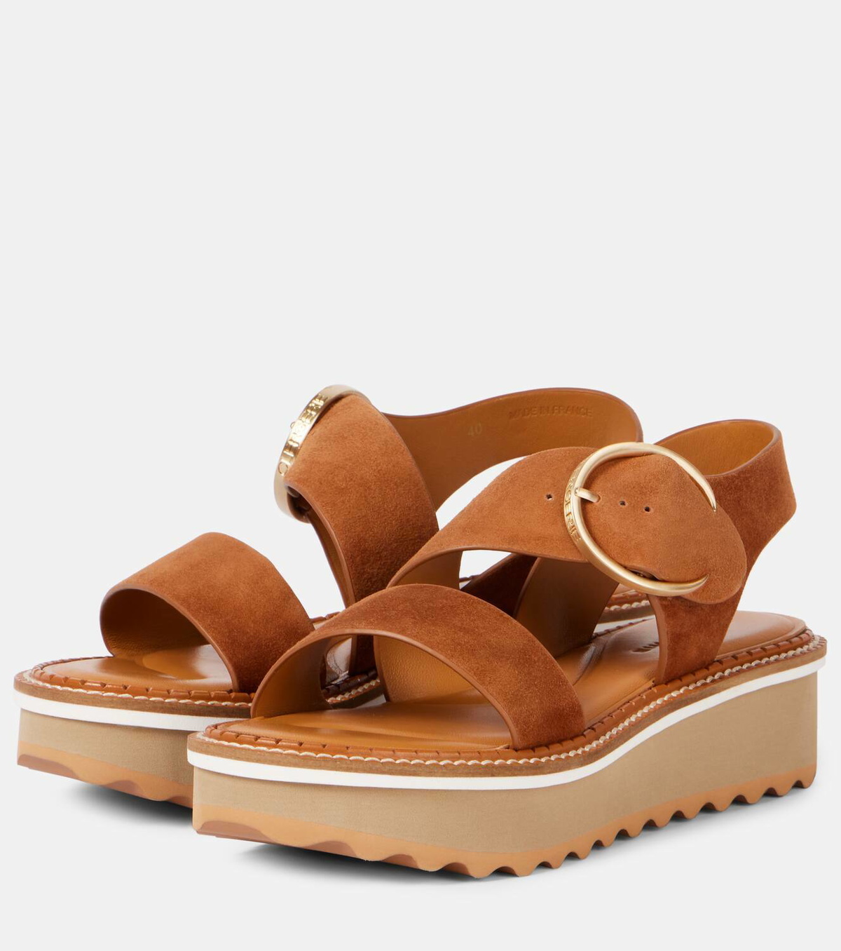 Clergerie Finley suede platform sandals