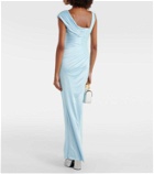 Versace Medusa '95 ruched crêpe and jersey gown
