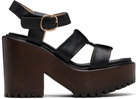 Gabriela Hearst Black Hera Platform Sandals