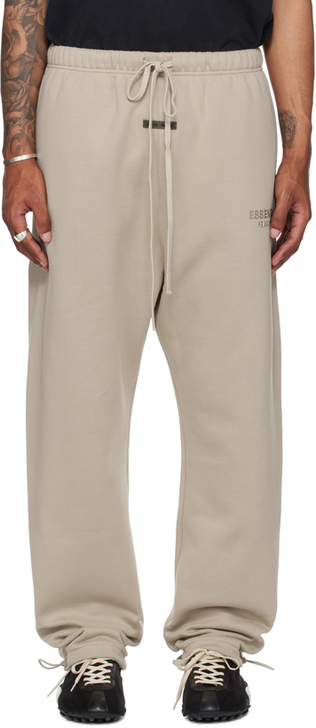 Photo: Fear of God ESSENTIALS Taupe Relaxed Fleece Sweatpants