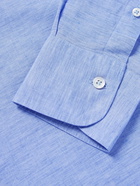 Canali - Linen and Cotton-Blend Shirt - Blue