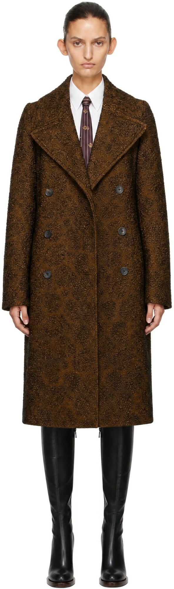 Dries Van Noten Richy jacquard brocade coat Dries Van Noten