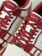 AMIRI - Skel-Top Colour-Block Leather Sneakers - Burgundy