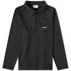 Parel Studios Men's Prespa Quarter Zip Waffle in Black