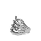 Serge DeNimes Men's Skeleton Hands Ring in Silver