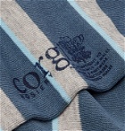 Kingsman - Corgi Striped Cotton-Blend Socks - Blue