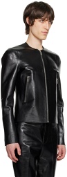 SAPIO Black Nº 6 Leather Jacket